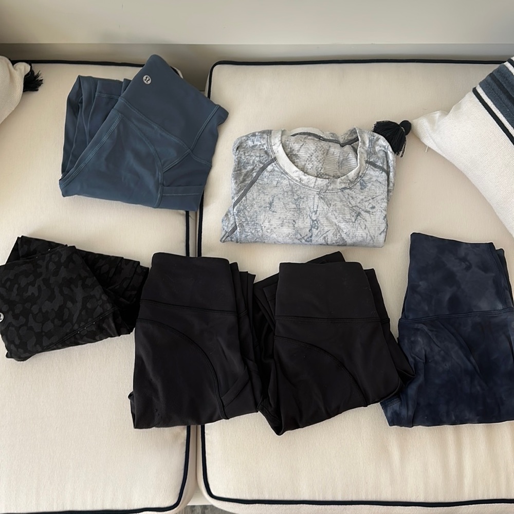 Lulu lemon leggings and shirts NWOT
